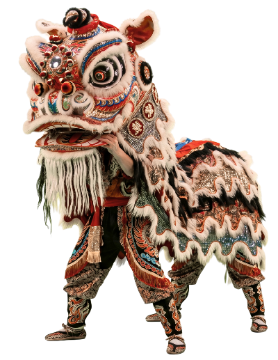 Un león de la danza tradiconal china del León